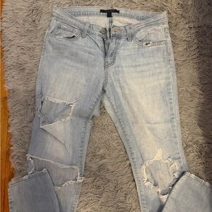 Flying Monkey Light Blue Distressed Boyfriend Jeans
